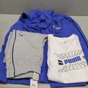 PUMA Boys Sweat Suit Set - 3 Piece Zip Up Hoodie, Graphic Tee and Athletic Fleece Jogger Sweatpants For Boys Set (8-16) (Blue/White/Grey)