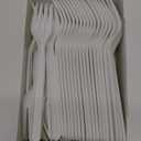 GreenWorks Heavy-duty Compostable Forks, BPI Certified 100 Count Large Disposable Cutlery Utensils Silverware Flatware Fork