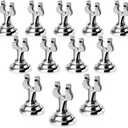 New Star Foodservice Triton Harp Clip Style Place Card / Table Number Holder, 1.5 Inch, Silver, Set of 12