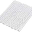 100 Pack Double Loop Wire Binding Spines, YolieraArt 1/4 Inch Spiral Binding Coils for Letter Size,Metal Bindings for Notebook Binder Machine (20 Sheet Capacity, 100P, 3:1 Pitch Twin Combs, White) (100P, 3:1 Pitch, White)