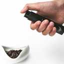 Coffee Bean Dosing Cup and RDT Spray Bottle, Ceramic Espresso Dosing Bowl for Single Dose Weighing, Coffee Spritzer Mister, White 25g Capacity, Barista Accessories