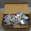 10 PCS Reflective Pinwheels for Yard and Garden Bird Devices Pre-Installed Sparkly Wind Spinner Deterrent to Scare Birds Away from Yard Patio Farm (Silver)
