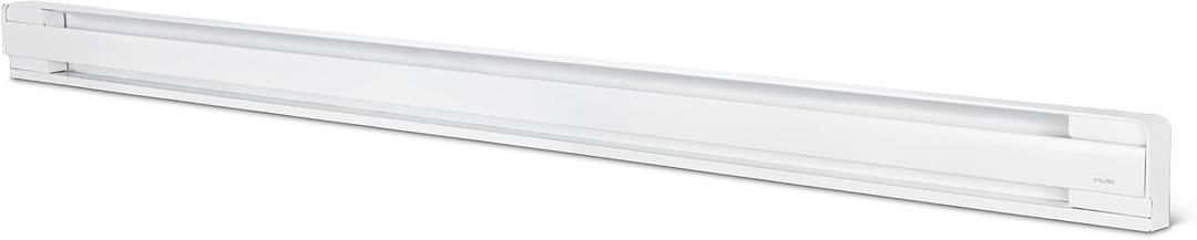 Stelpro Brava Electric Baseboard Heater 2000W / 240V (1500W / 208V) 96 L 5 7/8 H Rounded Corners Durable Steel Convection Heater for Spacious Rooms (AB82002W) White