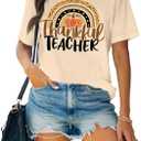 MAIHUN Women Teacher Life Shirt Teacher Gift Short Sleeve Shirts It s a Beautiful Day for Learning T-Shirt (Medium)