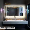 48"x28" LED Bathroom Mirror with Lights,Bluetooth Dual Speaker