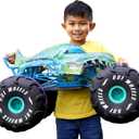 Hot Wheels Monster Trucks RC Toy, Large Remote-Control 1:6th Scale Mega-Wrex, All-Terrain Tires, 2ft+ Long
