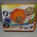 COCOFOX Battling Top Burst Toy Set, 6 Battling Tops 2 Launchers and 1 Stadium, Toys for 6 Year Old Boys & Girls & UpOrange