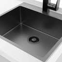 Sink Flange for Garbage Disposal Stopper Universal Stainless Steel Flange Plug Fit 3-1/2 Inch Standard Sink Drain Openings Garbage Disposal Flange Stopper Kit Replacement Accessories (Matte Black)