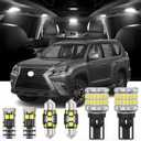 20 Pieces Interior LED Light Kit + Back Up Bulb Reverse Lights for Lexus GX460 2010-2020/Toyota Land Cruiser Prado 150 2010-2020 (3.5L/4.0LLED Backup Light + Interior Bulb Package, Install Tool