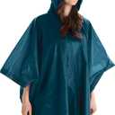Coghlan's Rain Poncho: Lightweight, Waterproof, Reusable, Hooded Raincoat for Adults (Blue)