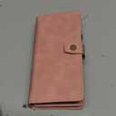 TwoHead Designed for iPhone 14 Pro Max Wallet Case with Card Holder Detachable Magnetic Phone Case PU Leather Wallet Phone Case Case Wallet for Women/Men (Pink)