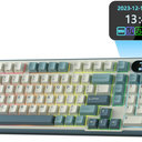 RK ROYAL KLUDGE S98 Mechanical Keyboard w/Smart Display & Knob, Top Mount 96% Wireless Mechanical Keyboard BT/2.4G/USB-C, Hot Swappable, Software Support, Creamy Sounding, 98 Keys 