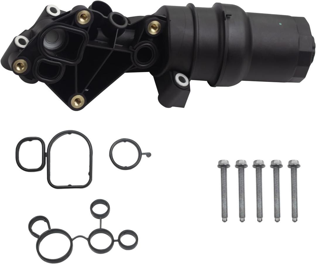 Engine Oil Filter Base Housing Assembly Compatible with Audi Volkswagen Vehicle TT Jetta Passat Beetle Golf Rabbit BORA Replaces 07K115397B 07K115397A 07K115397D