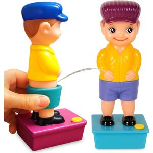 ArtCreativity Set of 2 Squirt Wee Boy Gag Gift, 7.5 inch Water Squirters Toys - Leak-Free Water Base - Classic Funny Novelty Gift for Men, Women, Kids, Hibachi Accessories, Funny Party Favors