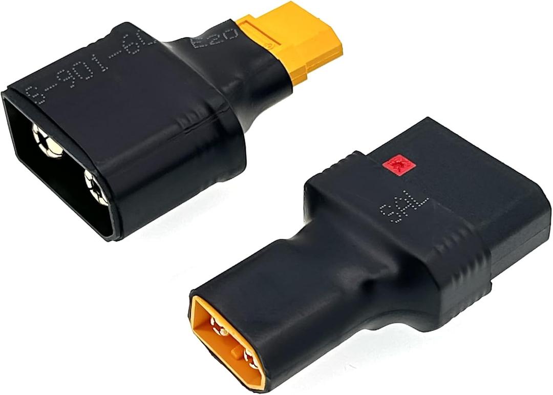 1Pairs QS8 to XT60 Adapter,XT60 Female to QS8-S Male Connector -,XT60 Male to QS8 Female Connector for Charging Lipo Battery RC Car, Drones, RC Boat Batteries