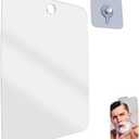 Fogless Shower Mirror for Shaving with Suction Cups, Acrylic Anti-Fog Bathroom Mirror, Lightweight Rectangle Wall Hanging Travel Mirror for Men, No-Fog Shaving Mirror