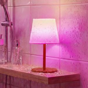 EZVALO Spa-Like Shower Lamp Waterproof Bathroom Lamp with Remote, Rechargeable Cordless Mood Light, 3 Color Temps & 80 RGB Colors for Relaxing Bathroom & Bathtub Experience (1 Pack)