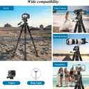 VICTIV 74 Camera Tripod, Tripod for Camera and Phone, Aluminum Professional Tripod Stand for Canon Nikon with Carry Bag and Phone Holder, Compatible with DSLR, iPhone, Spotting Scopes, Max Load 9.5Lb