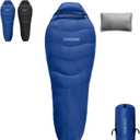 Down Sleeping Bag with Pillow for Backpacking,15 5 0 Wide Down Sleeping Bag (86.6 in x 33.5 in) for Adults, Youth Camping and Hiking Outdoor with 680FP Duck Down