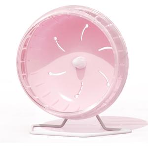 8.3 Inch Silent Hamster Wheel, Pet Small Animals Exercise Running Toys, Large, Pink