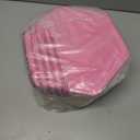 PATIKIL Felt Bulletin Board 11"x9.4" 8 Packs Self Adhesive Hexagon Felt Tiles for Sound Proofing, Wall Panels with 30 Push Pins for Home Office Recording Studio,Game Room, Set-D (White, Pink, Rose Red, Purple)