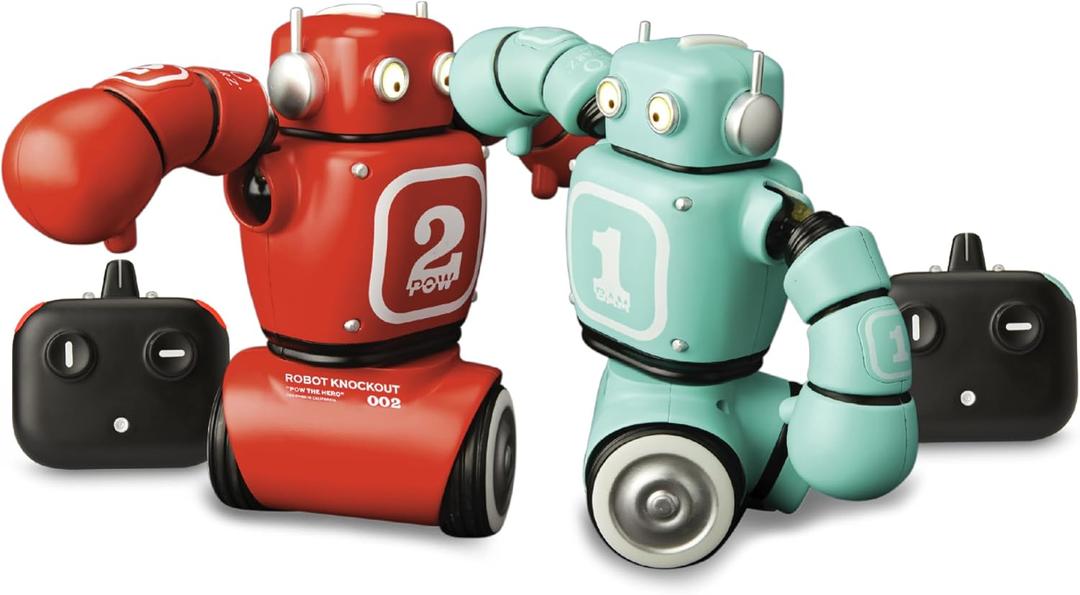 FAO Schwarz RC Robot Knockout Remote Control Boxing Set, 2 Fighting Robots, One-Size