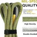 NTR 1-1/8" x 30' Kinetic Recovery Tow Rope (37,480lbs), with 2 UHMWPE Soft Shackles (40,980lbs), Heavy-Duty Offroad Snatch Strap, Vehicle Recovery kit for Jeep car Truck ATV UTV SUV