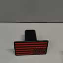 OGYE 2 Inch Trailer Hitch Cover with American Flag, Heavy Metal Trailer Hitch Cover Fit for 2 Inch Hitch Receivers (with 5/8" Pin Dia Anti-Theft Trailer Hitch Lock), 3 x 5" Red