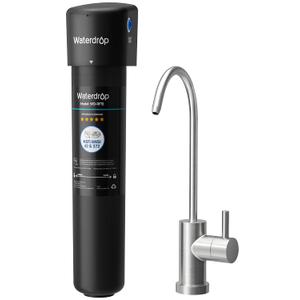 Waterdrop 15UB Under Sink Water Filter System, Reduces PFAS, PFOA/PFOS, Lead, Chlorine, Bad Taste & Odor, NSF/ANSI 42 Certified, Under Sink Water Filter with Faucet, 2 Years