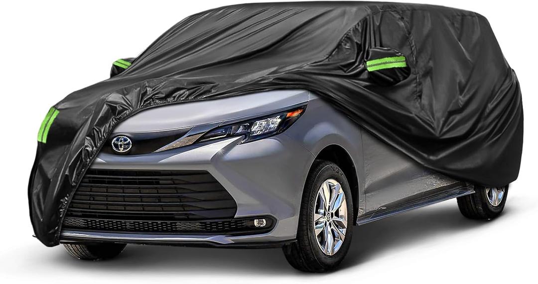 Waterproof 420D Oxford Fabric Car Cover fit Toyota Sienna - Reinforced PU Coating, All-Weather Protection, Easy to Install