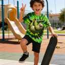 Kids Tie Dye Shirt T-Shirt for Boys Girls Short Sleeve Tees (8-9 Years)