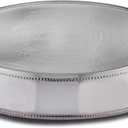 Elegance Round Tapered Wedding Cake Stand/Plateau, Silver, 18-Inch