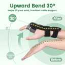 DrFinger Radial Nerve Palsy Brace Splint for Weak Finger, Wrist Drop, Crutch Palsy, Mcp Arthroplasty, Radial Nerve Injury, Finger Limp, Adjustable Hand Stabilizer fit Right & Left Hand - Black, Regular