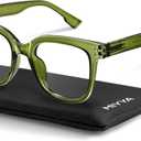 miyya Blue Light Glasses for Women & Men  Oversized UV & Blue Light Blocker Chunky Frames, All-Day Comfort, Stylish Eyewear (Matcha Latte (Transparent))