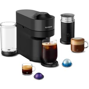 Nespresso Vertuo Pop+ Coffee and Espresso Machine by De'Longhi with Aeroccino Milk Frother, Liquorice Black
