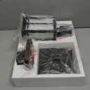 Modern Outdoor Post Light, Aluminum Lamp Post Light Fixture with Ribbed Glass, Soptted Black Outside Pole Lighting with 3-Inch Pier Mount Base for Yard Porch Pathway (14.2''H, 1 pc)