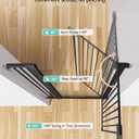 COMOMY 42" Extra Tall Baby Gate for Stairs Doorways, Fits Openings 29.5" to 40.6" Wide, Auto Close Sturdy Safety Dog Gate for House, Pressure Mounted Easy Walk Through Pet Gate with Door, Black