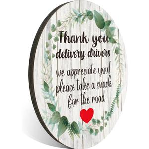 10 x Thank You Delivery Drivers Sign for House, Front Door Thank You Sign for Indoor/Outdoor Home, Office or Business Use, 4" x 5" (with Strong Adhesive Tape) - PMB020 Multicolor
