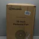 PELONIS 16 inch Pedestal Fan for Bedroom , Oscillating Fan, 3-Speeds, 90 Oscillation, Adjustable Height, Floor Fan, Standing Fan for Living Room, Kitchen, and Home office, Black