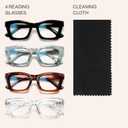 CCVOO Stylish Reading Glasses for Women, Stylish Eyeglasses, Blue Light Readers, Cheaters +2.5