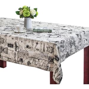 Bringsine Rectangular Cotton Linen World Map Washable Tablecloth Vintage Rectangle Dinner Picnic Table Cloth Home Decoration Rectangle/Oblong, 55 x 71 Inch
