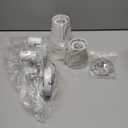 HiBay Directional 4-Light Track Lighting, White Farmhouse Fabric Ceiling Light Fixture, Modern Flush Mount Spotlight for Kitchen, Bedroom, Living Room, E26 Base (Bulbs Not Included)