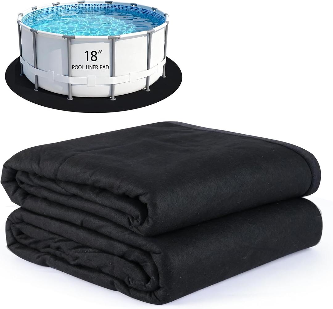 TezhiIe 18ft Thicker Round Pool Liner Mat, Above Ground Pool Pad, 350g/M²