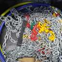 SCITOO KN110 Snow Chains Quick Easy Installation,Tire Traction Chain for Car Pickup Trucks SUV,Adjustable Universal Emergency Thickening Tire Chains Width 215 225 235 245(15" 16" 17" 18")- Set of 2