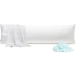 Rainmr Extra Long Body Pillow Memory Foam 180x50cm Firm King Size Body Pillows for Adults with Cooling Cover 21 x 72 inches