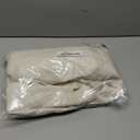 KGORGE Natural Linen Shower Curtain for Bathroom - Linen Blend Button Hole Semi Sheer Lightweight Waterproof Shower Curtains for Bathtub, 72 x 72 inches Long, Hooks Included