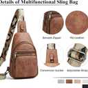 Sling Bag Crossbody Bags for Women Fanny Packs Purse Backpack Casual Daypacks for Travel Work Shopping