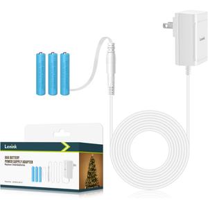 Lenink AC Power Supply Adapter for AAA Battery,Replace 3 AAA Battery,White