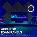 Sound Proof Foam Panels, Brick Shaped Soundproof Wall Panels, 12 Pack 12"x12"x1" Sound Absorbing & Dampening Foam Panels for Walls, Room, Studio, Podcast, Acoustic Treatment