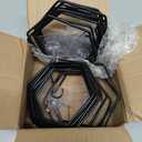 15 Ft Chain Trellis for Climbing Plants Indoor, 36 Packs Hexagon DIY Wall Trellis, Pothos Plant Climber Support, DIY Lengths Plant Support Stakes with Connect-Hooks, Ties, Hooks, Black